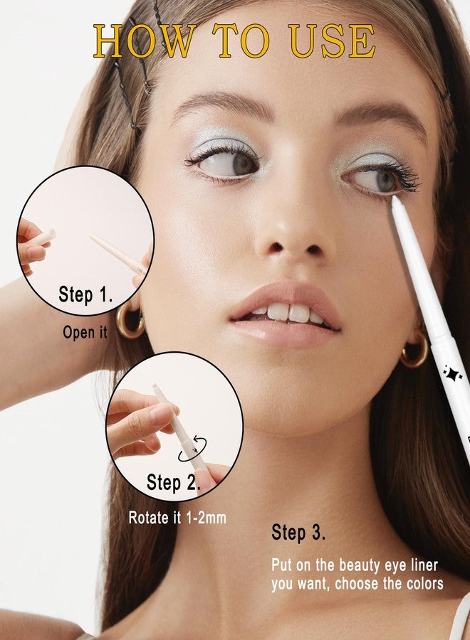 Lestpola Glitter Brown Eyeliner Pencil,Glitter Gel Eyeliner Pencils, Waterproof Smudge Proof Long-Lasting Metallic Waterline Eye Liner, Precision Retractable Shine Pen for Mature Women Girls Eye Makeup- #09 - Image 5